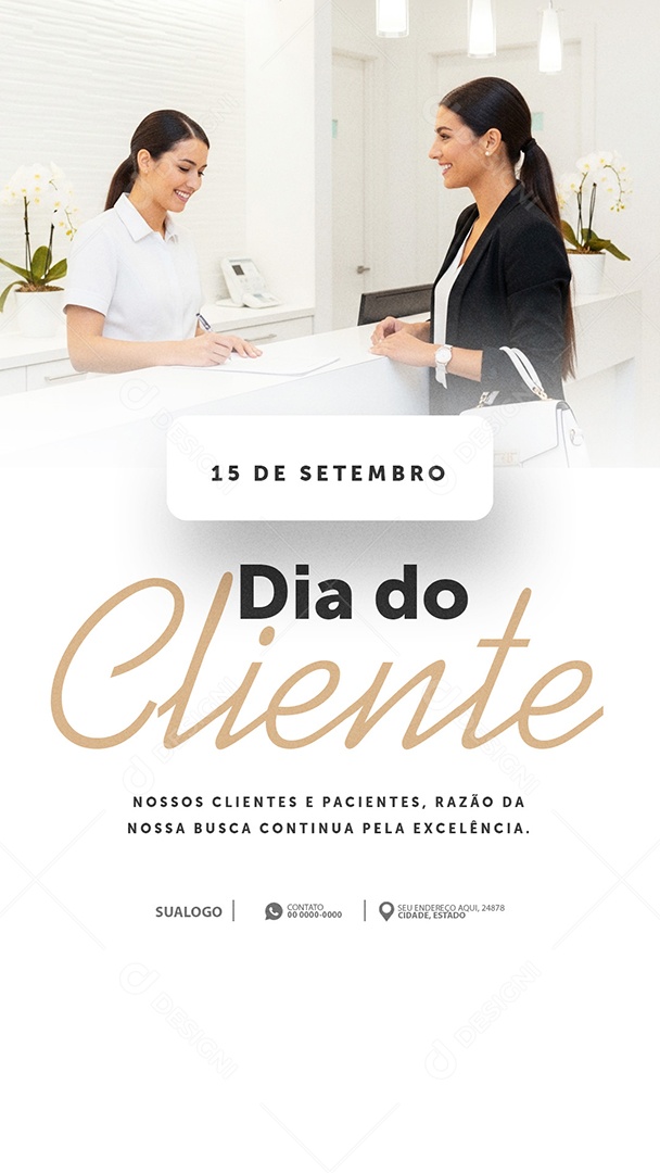 Story Feliz Dia Do Cliente 15 de Setembro Parabéns Social Media PSD Editável