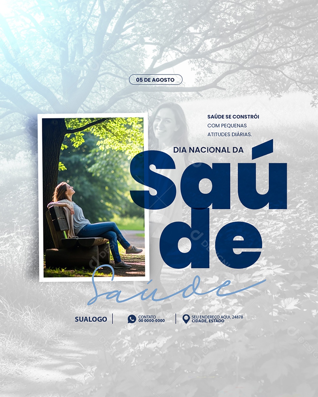 Dia Nacional da Saúde 05 de Agosto Social Media PSD Editável