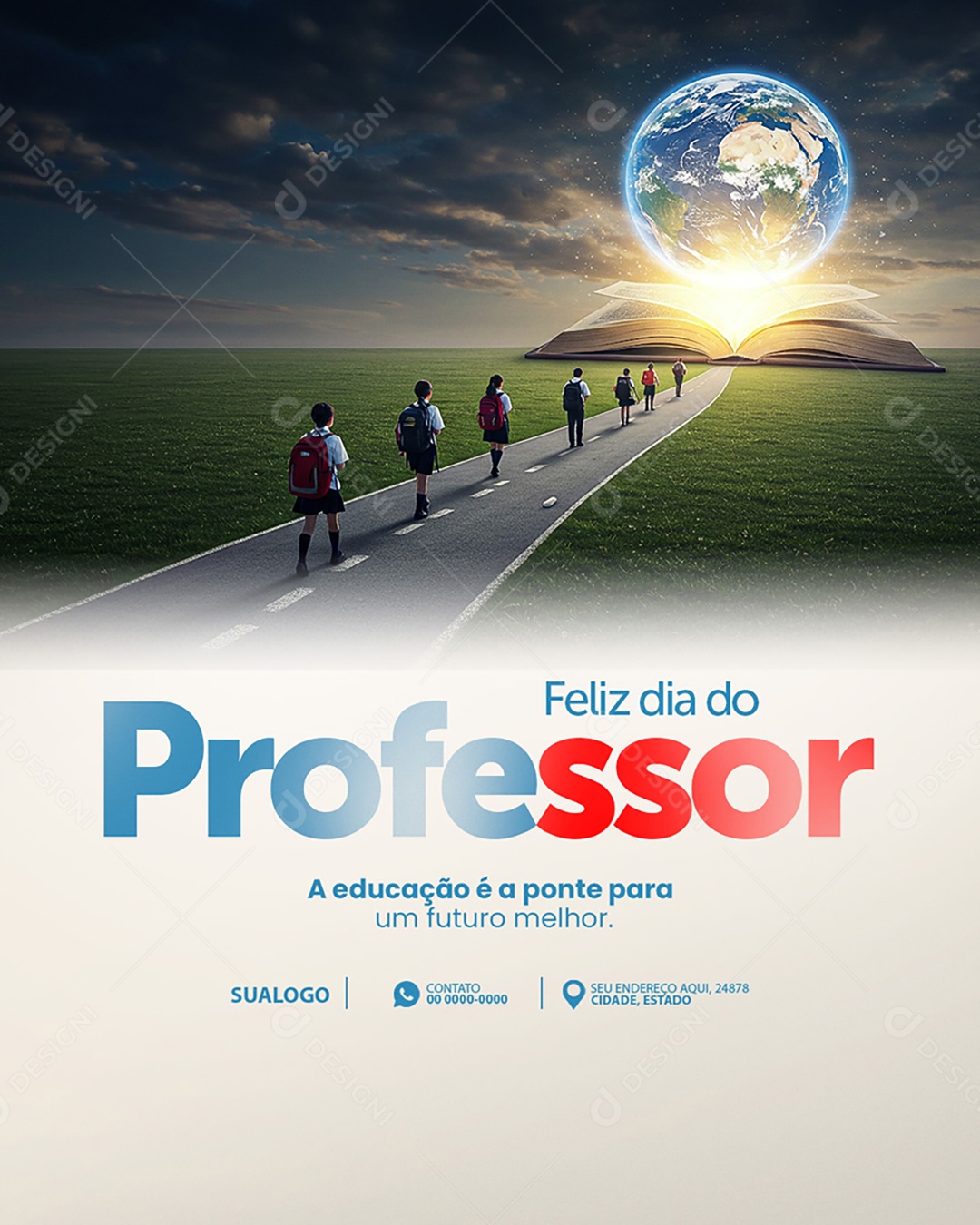 Feliz Dia do Professor 15 de Outubro Social Media PSD Editável