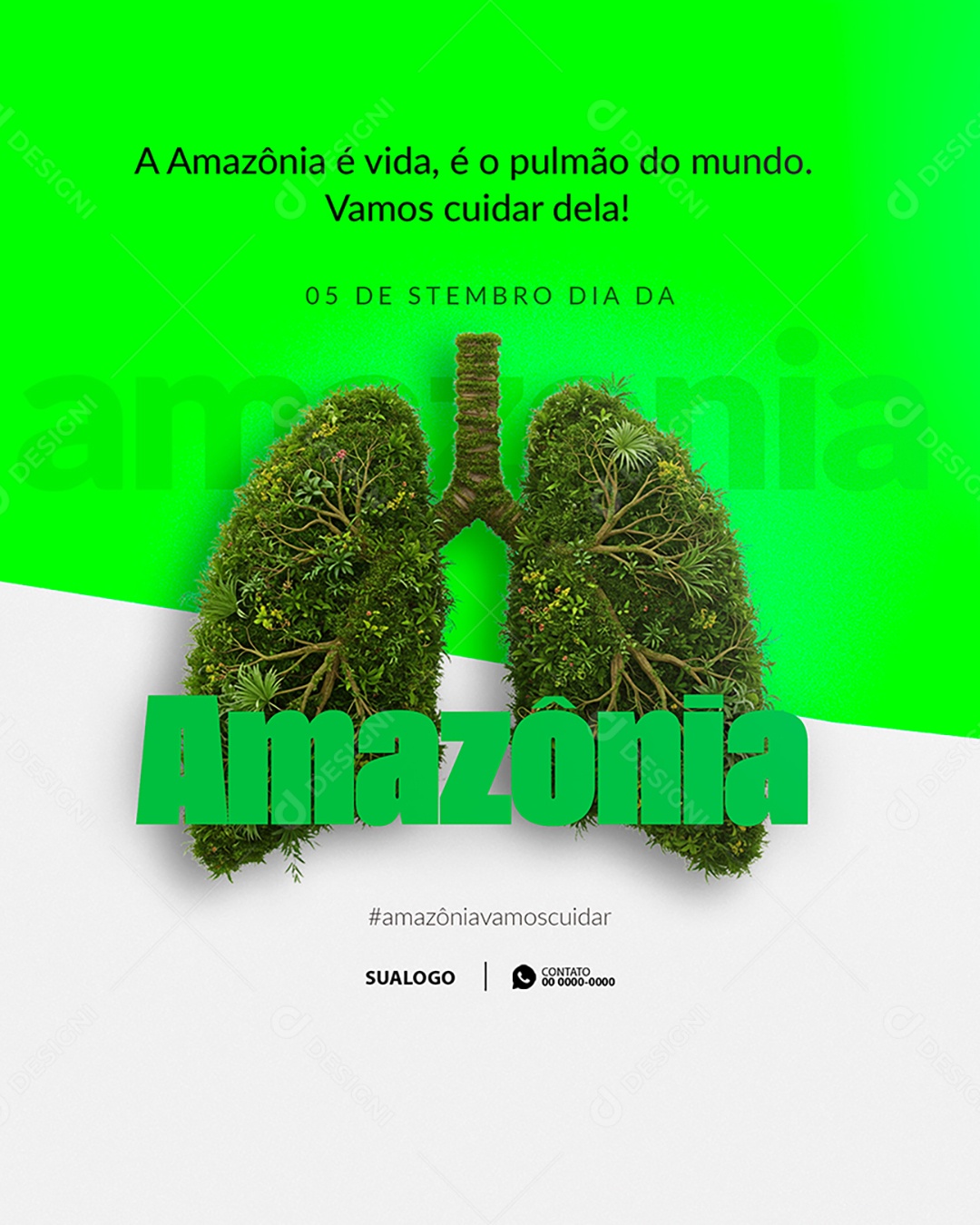 Dia da Amazônia 05 de Setembro Entre Rios Árvores Social Media PSD Editável