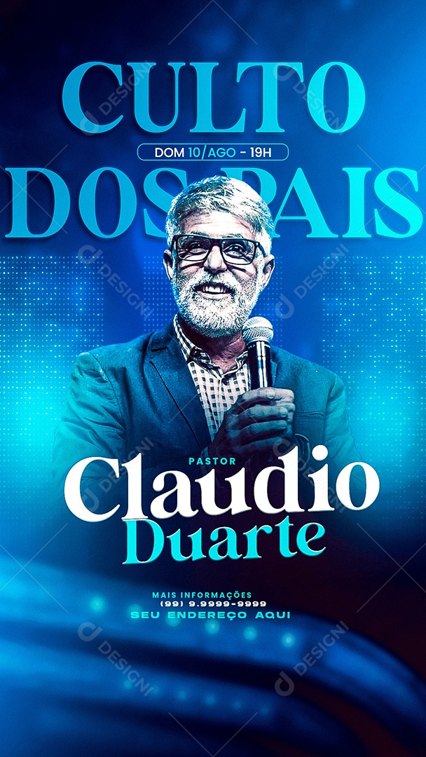 Story Gospel Culto De Dia dos Pais Social Media PSD Editável