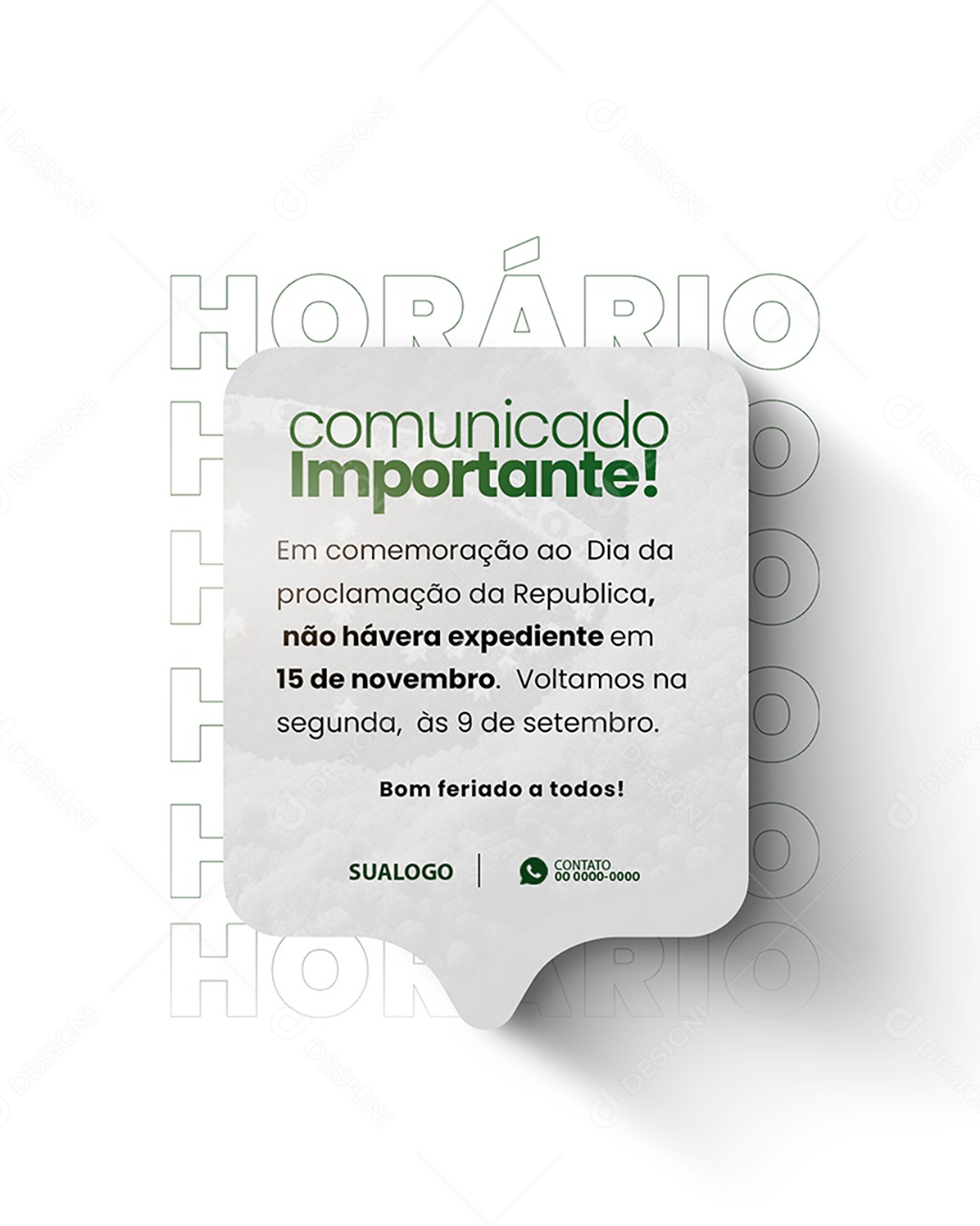 Amigos Clientes Comunicado importante Social Media PSD Editável