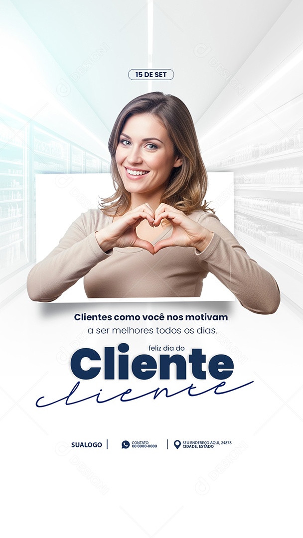 Story Social Media Dia Do Cliente 15 de Setembro PSD Editável