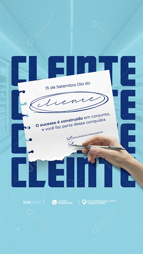 Social Media Dia Do Cliente 15 de Setembro PSD Editável