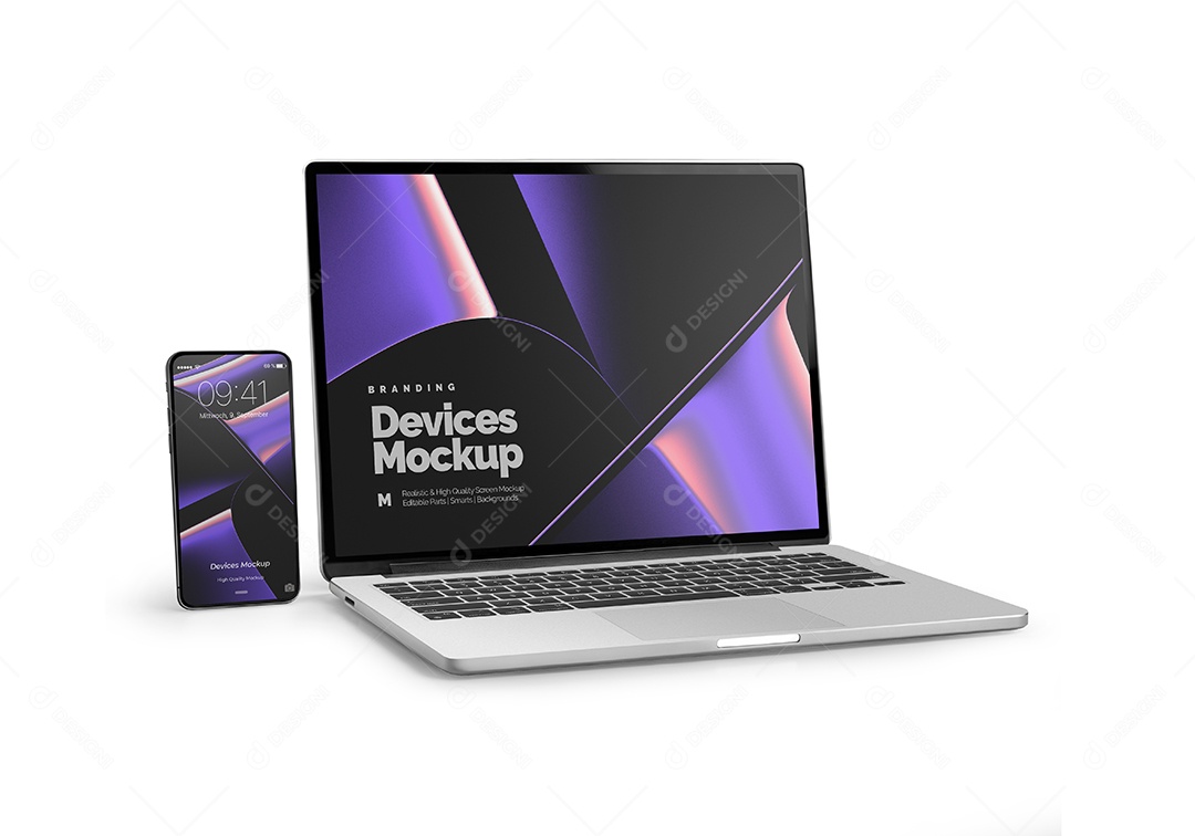 Mockup de Celular e Computador PSD Editável