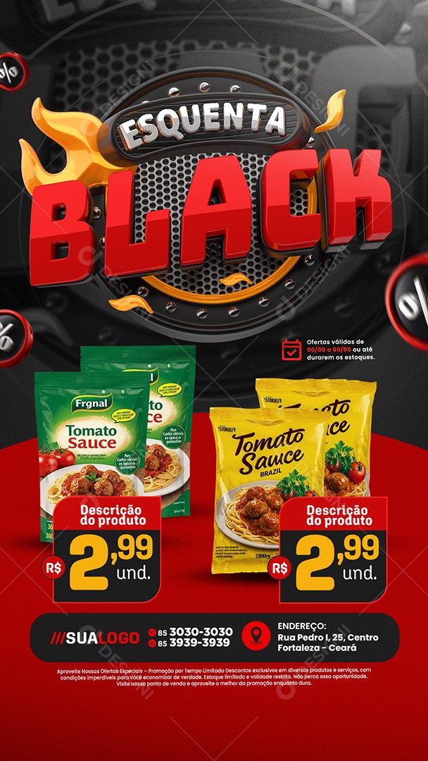 Story Tabloide Esquenta Black Supermercado Produtos Social Media PSD Editável