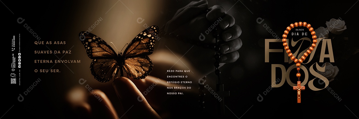 Carrossel Dia de Finados 02 de Novembro Social Media PSD Editável