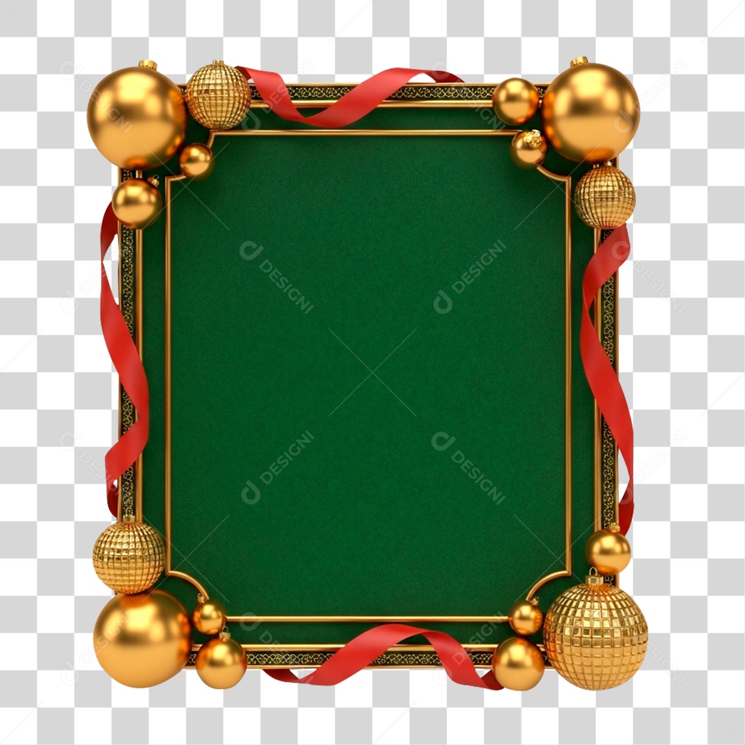 Moldura com Tema Natalino PNG Transparente