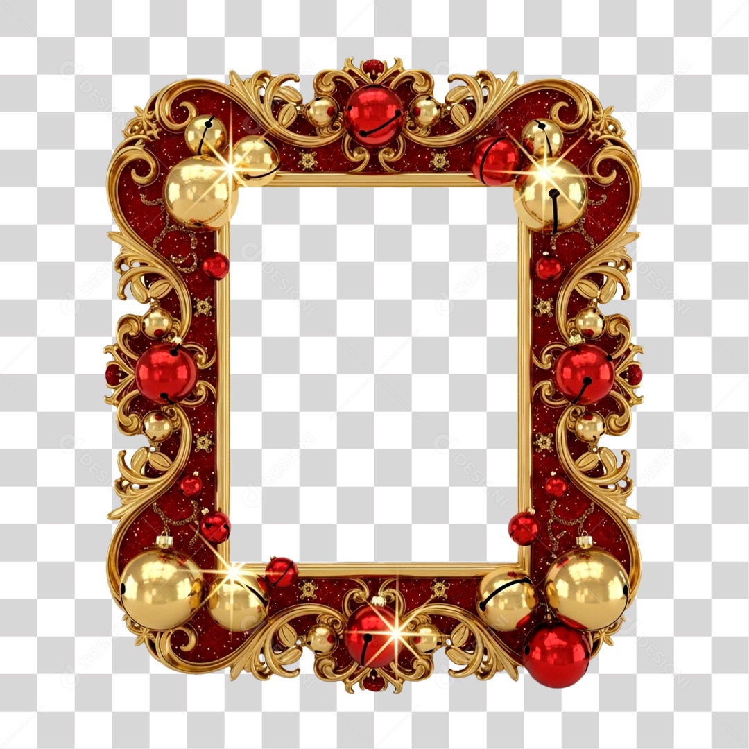 Moldura com Tema Natalino PNG Transparente