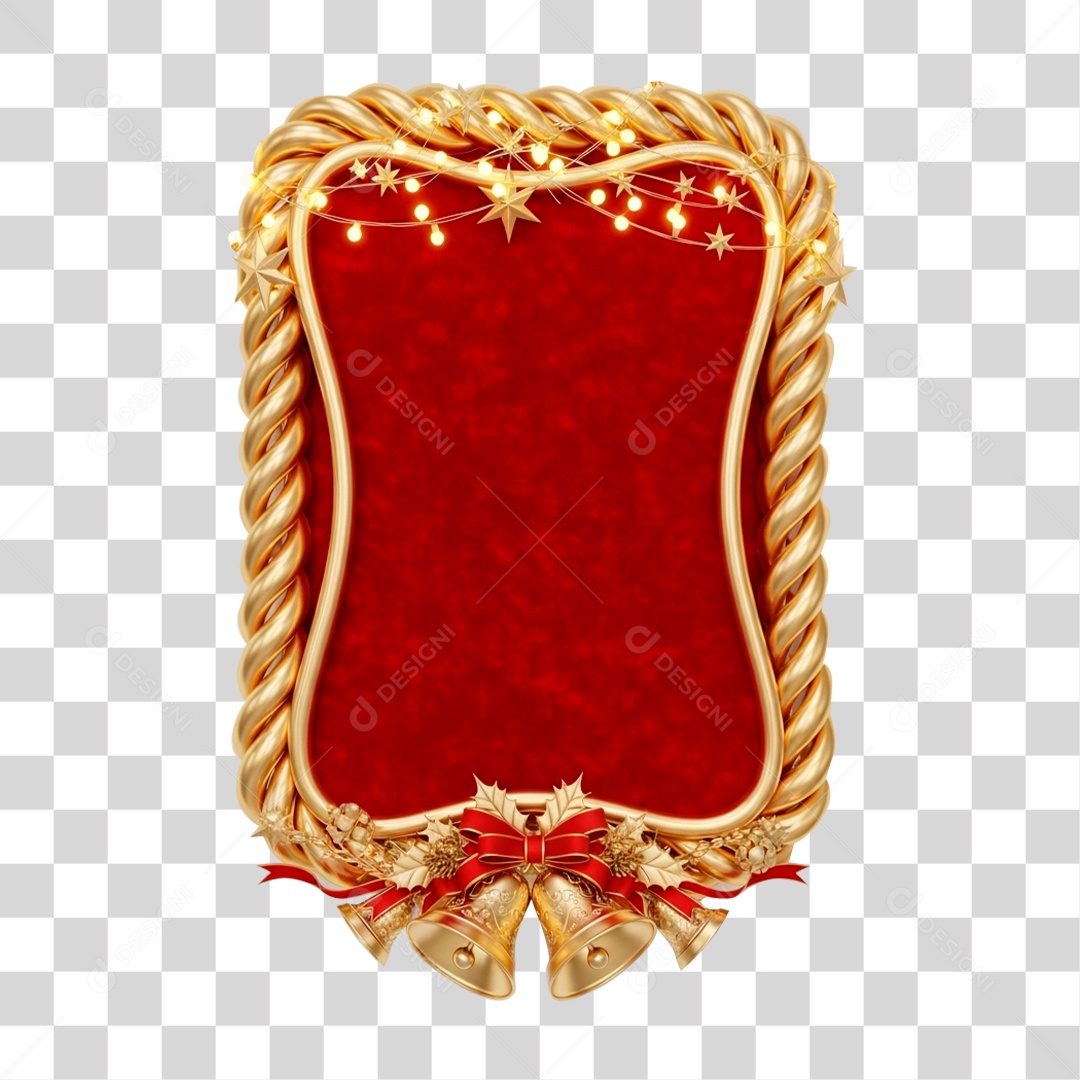 Moldura com Tema Natalino PNG Transparente