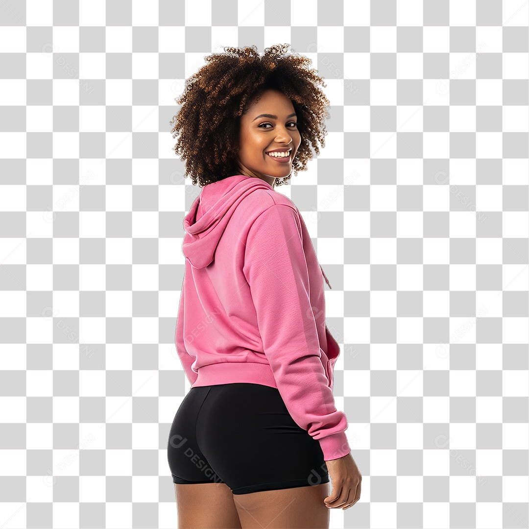 Mulher Modelo Fazendo Pose para Foto PNG Transparente