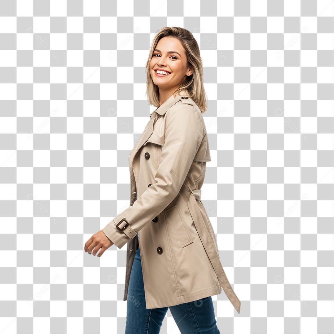 Mulher Modelo Fazendo Pose para Foto PNG Transparente