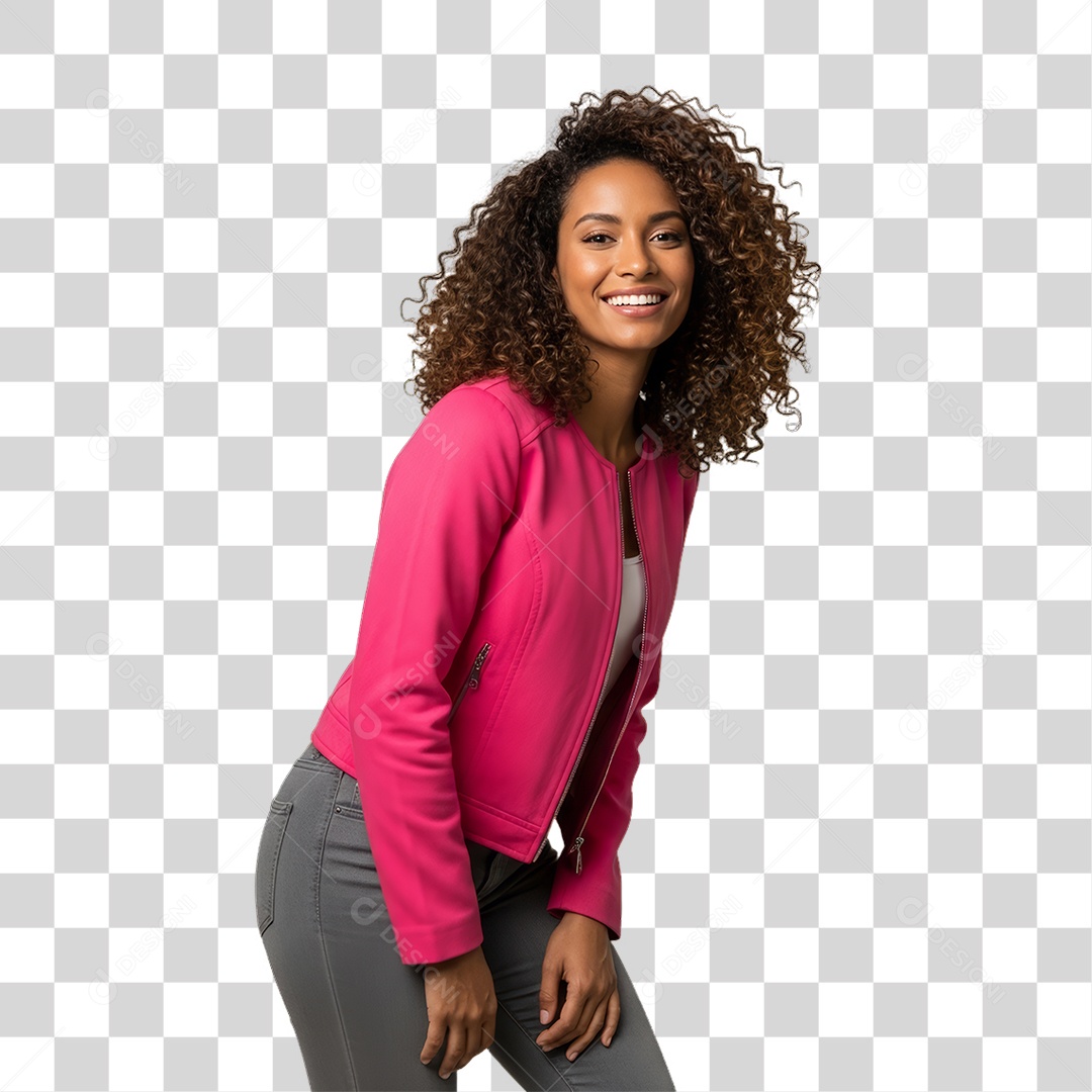 Mulher Modelo Fazendo Pose para Foto PNG Transparente