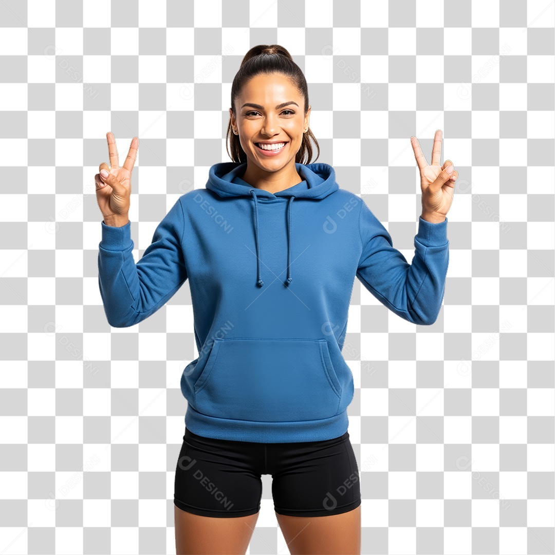 Mulher Modelo Fazendo Pose para Foto PNG Transparente