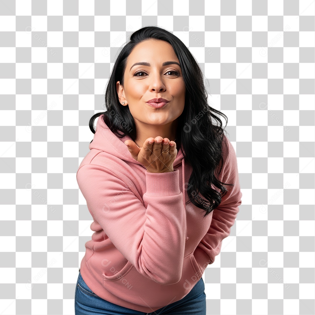 Mulher Modelo Fazendo Pose para Foto PNG Transparente