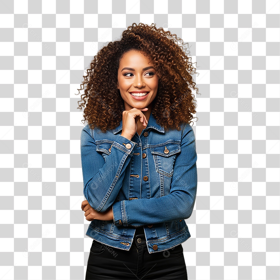 Mulher Modelo Fazendo Pose para Foto PNG Transparente