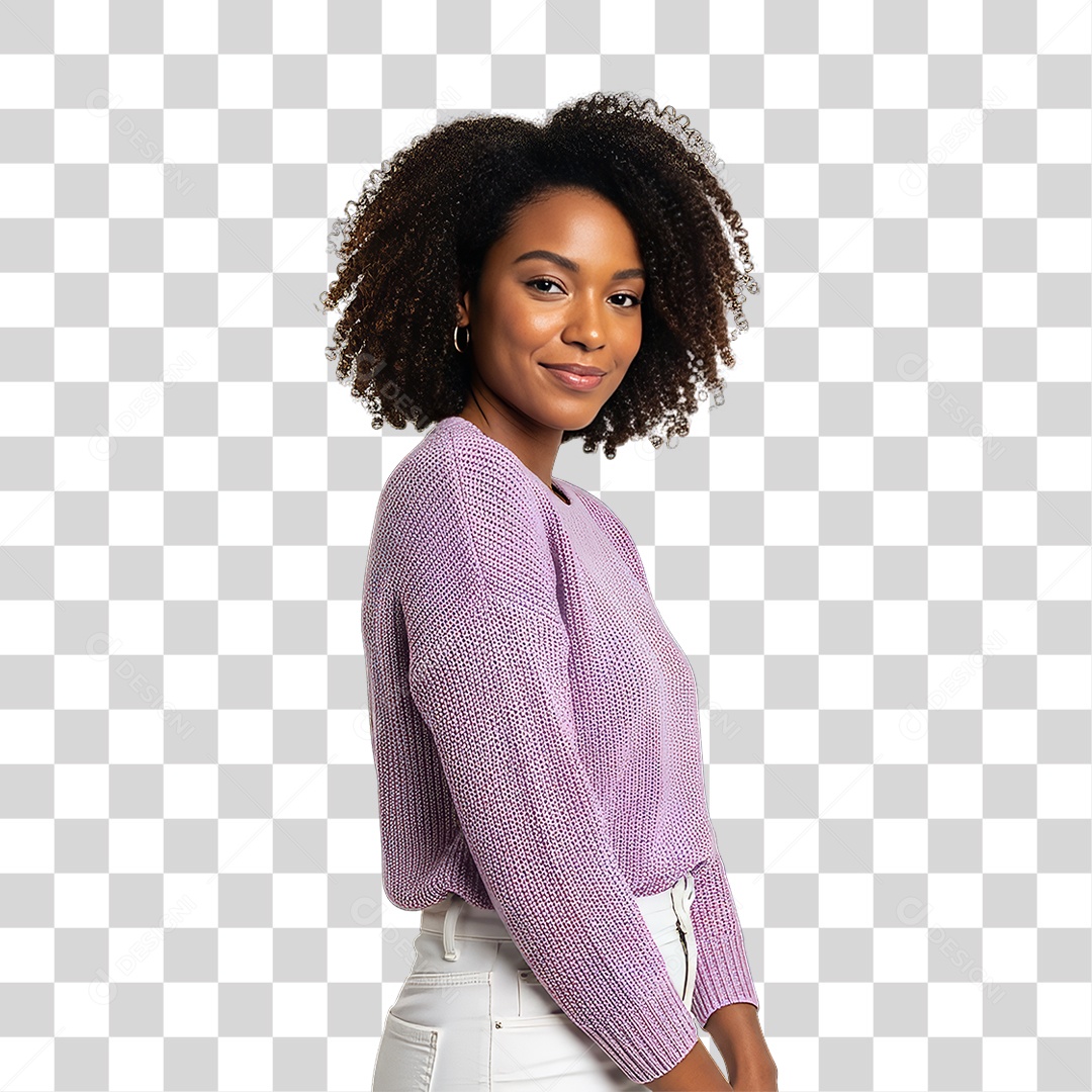 Mulher Modelo Fazendo Pose para Foto PNG Transparente