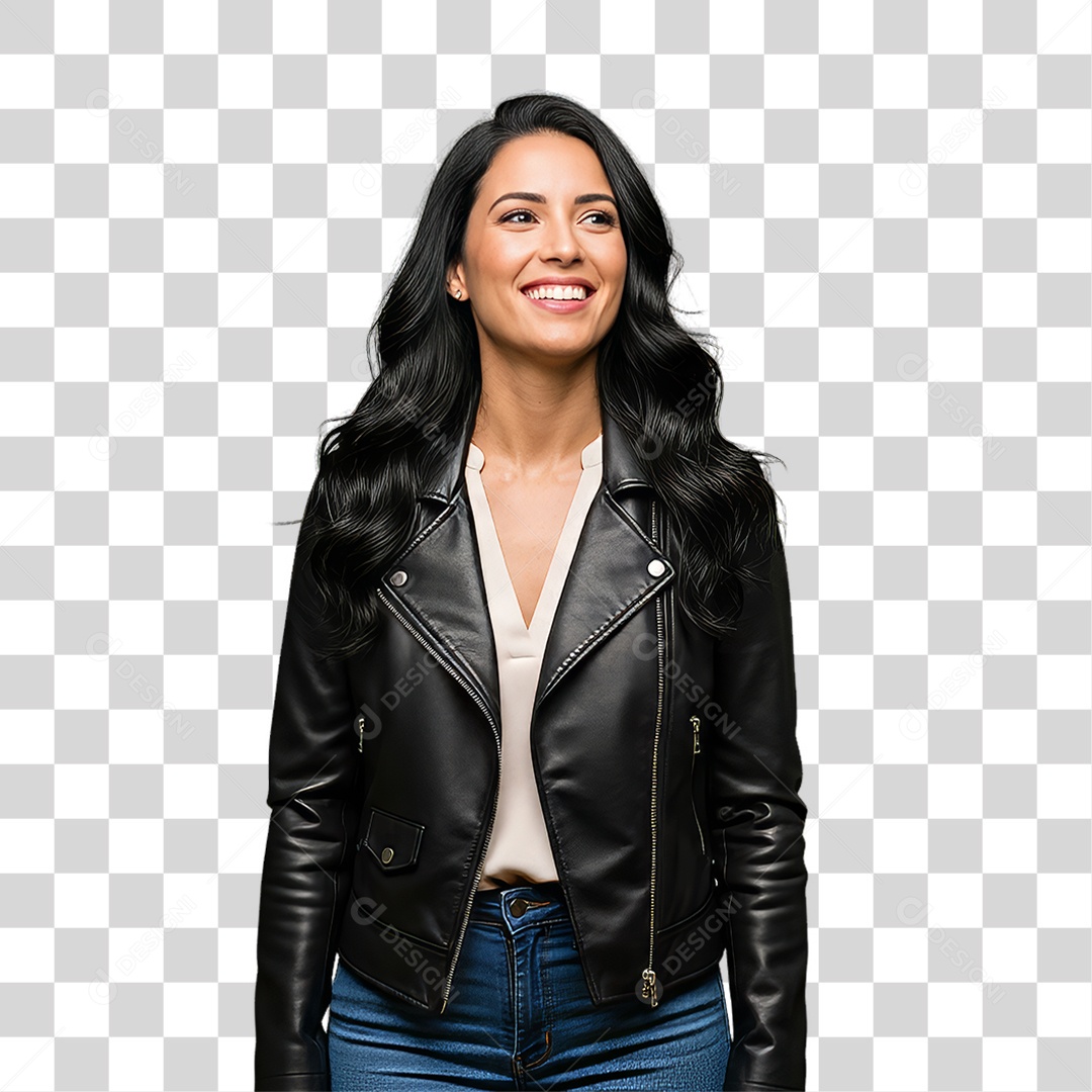 Mulher Modelo Fazendo Pose para Foto PNG Transparente