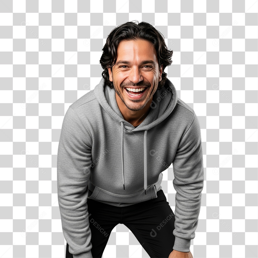 Homem Modelo Fazendo Pose para Foto PNG Transparente