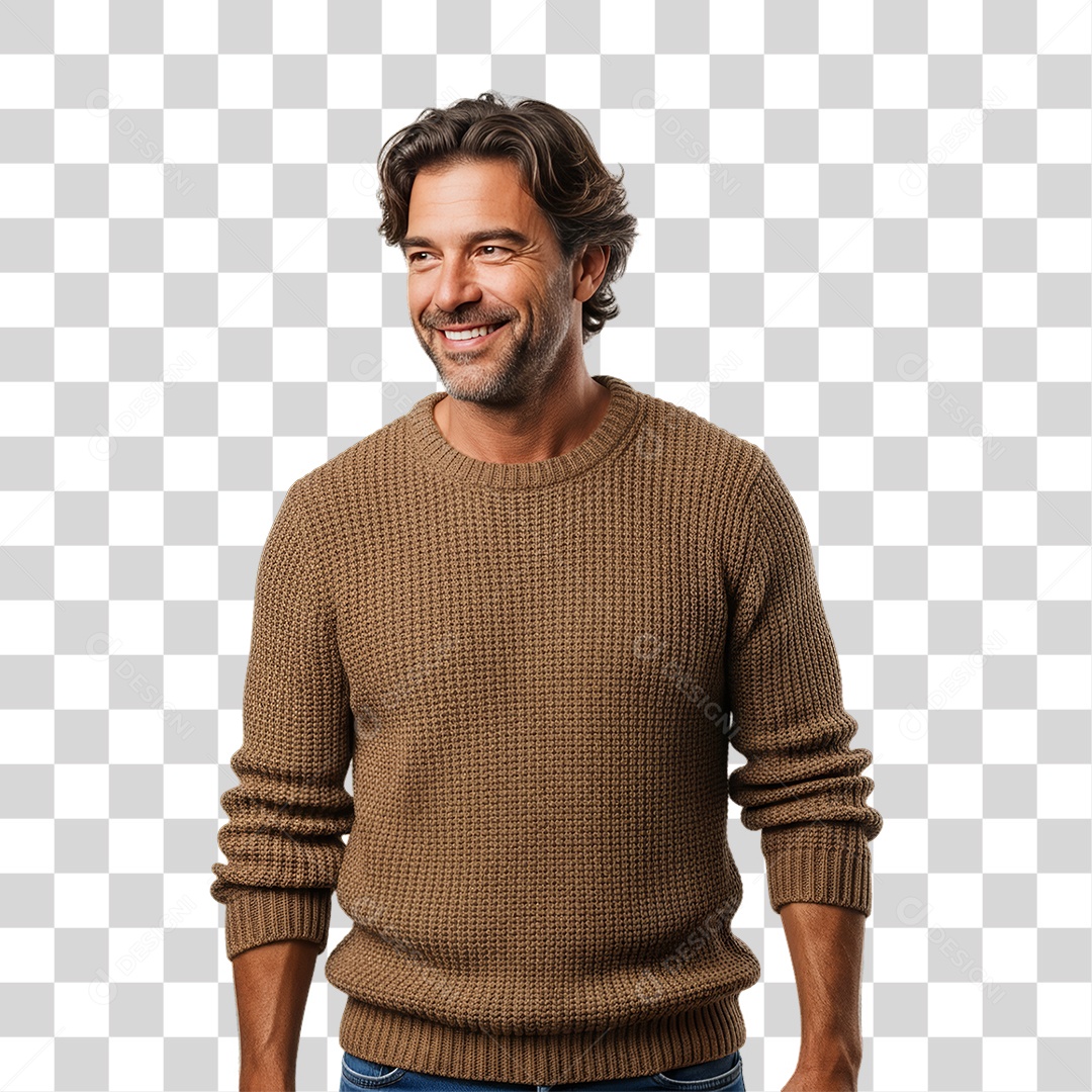 Homem Modelo Fazendo Pose para Foto PNG Transparente