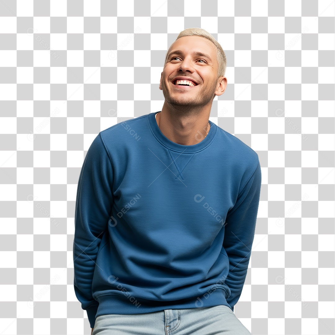 Homem Modelo Fazendo Pose para Foto PNG Transparente