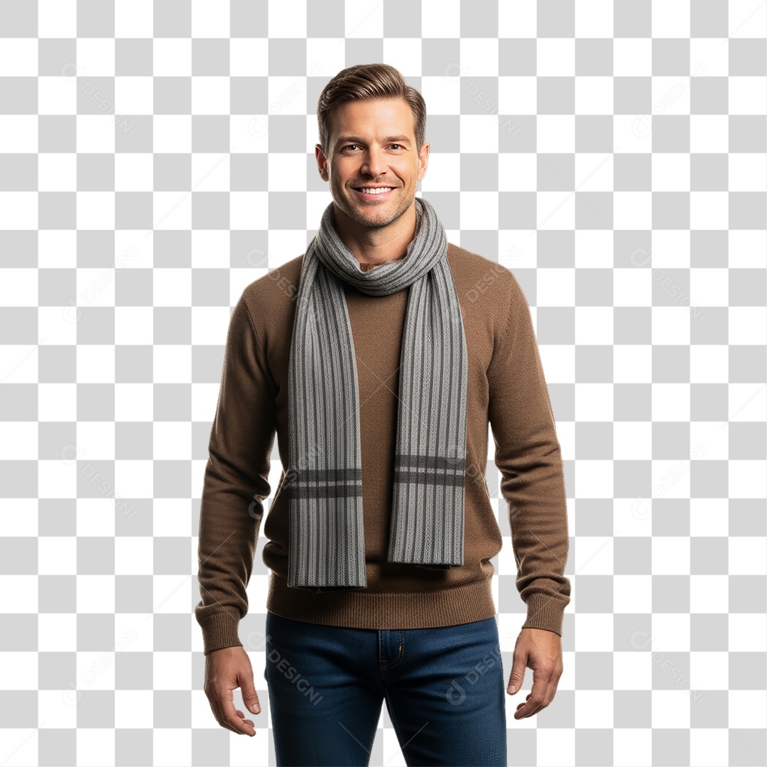 Homem Modelo Fazendo Pose para Foto PNG Transparente