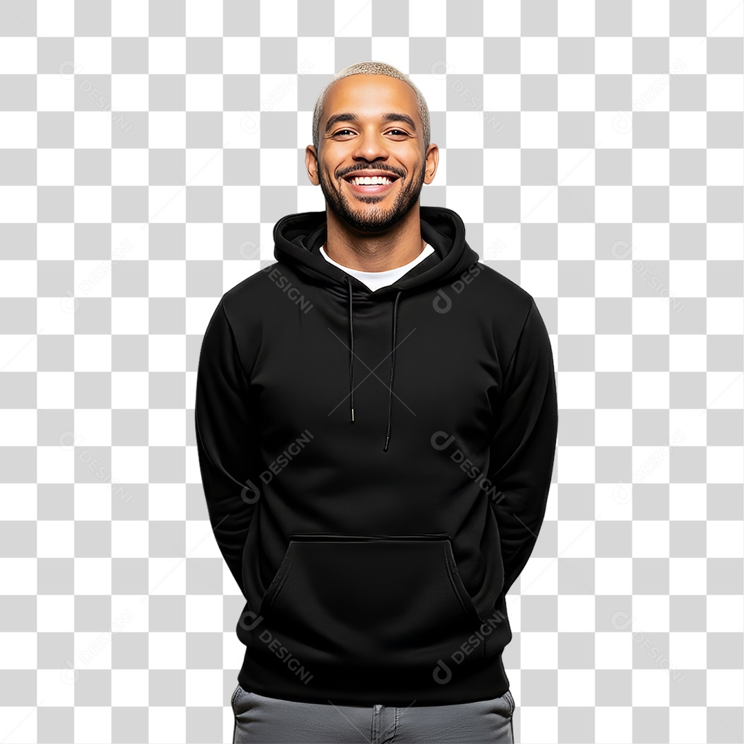 Homem Modelo Fazendo Pose para Foto PNG Transparente