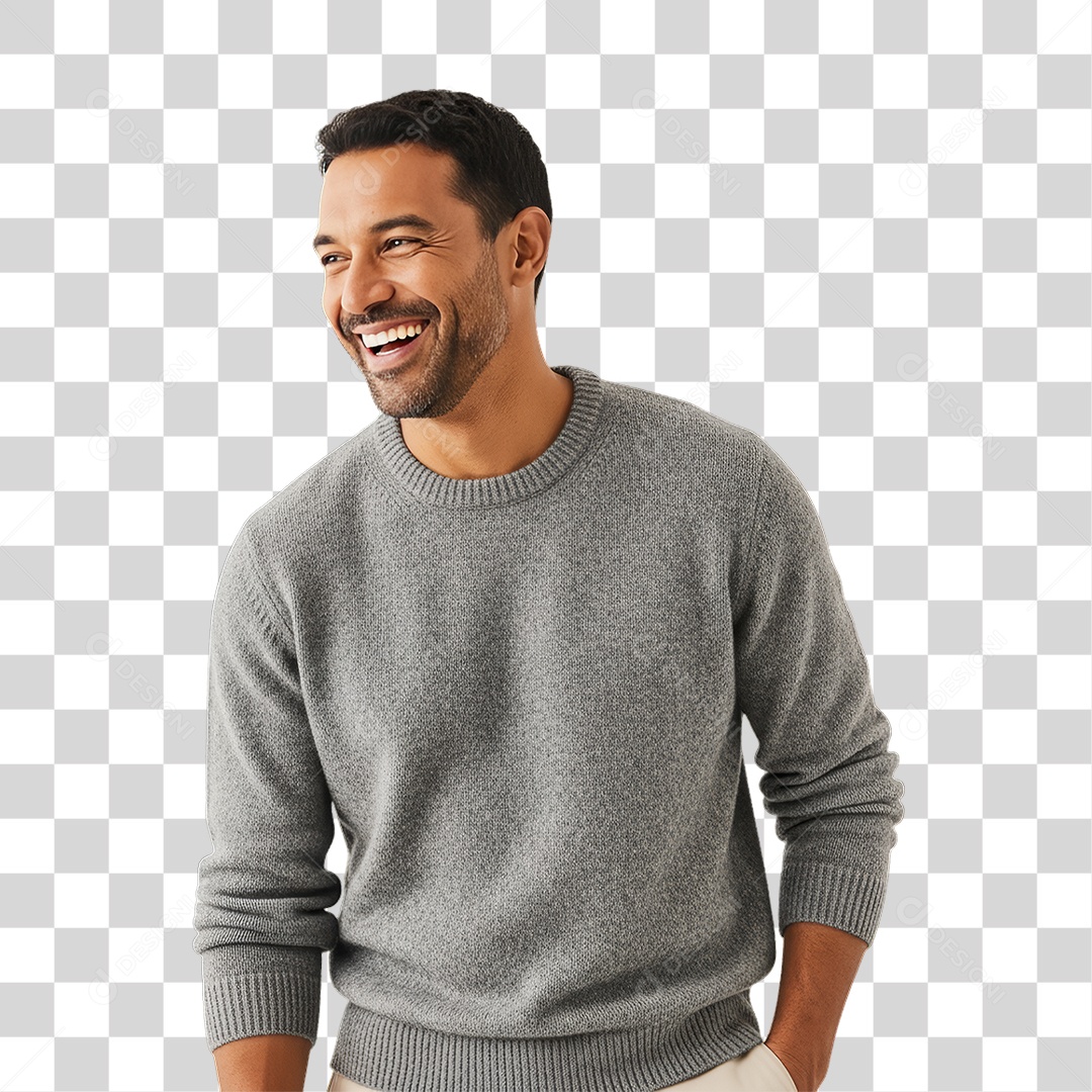 Homem Modelo Fazendo Pose para Foto PNG Transparente