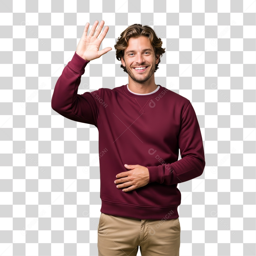 Homem Modelo Fazendo Pose para Foto PNG Transparente
