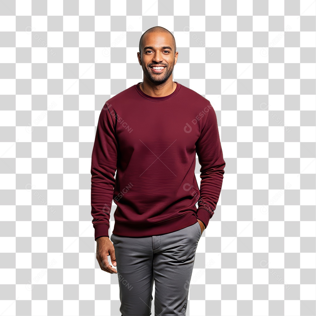 Homem Modelo Fazendo Pose para Foto PNG Transparente