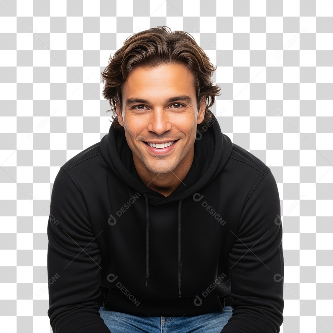 Homem Modelo Fazendo Pose para Foto PNG Transparente