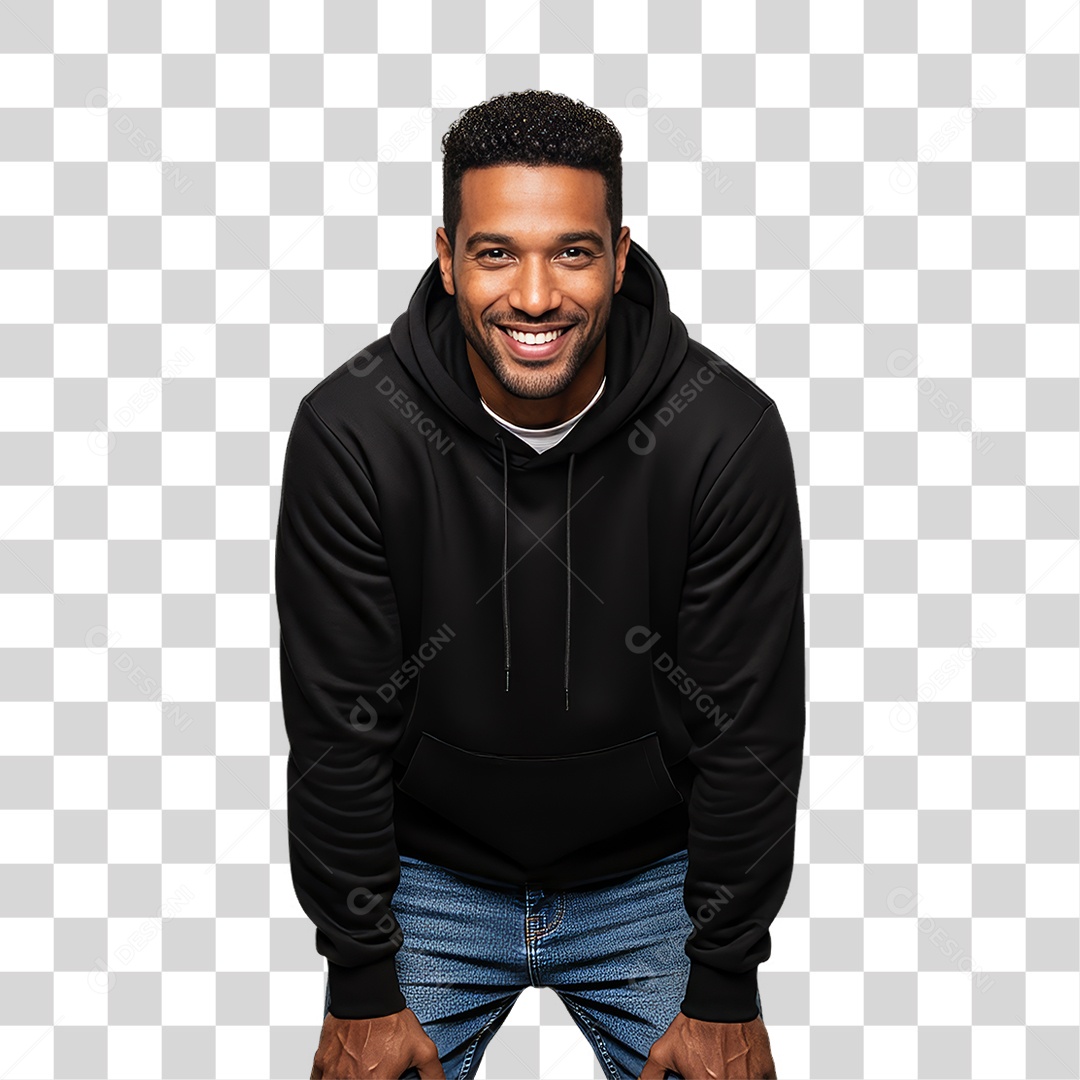 Homem Modelo Fazendo Pose para Foto PNG Transparente