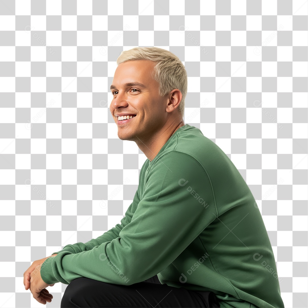 Homem Modelo Fazendo Pose para Foto PNG Transparente