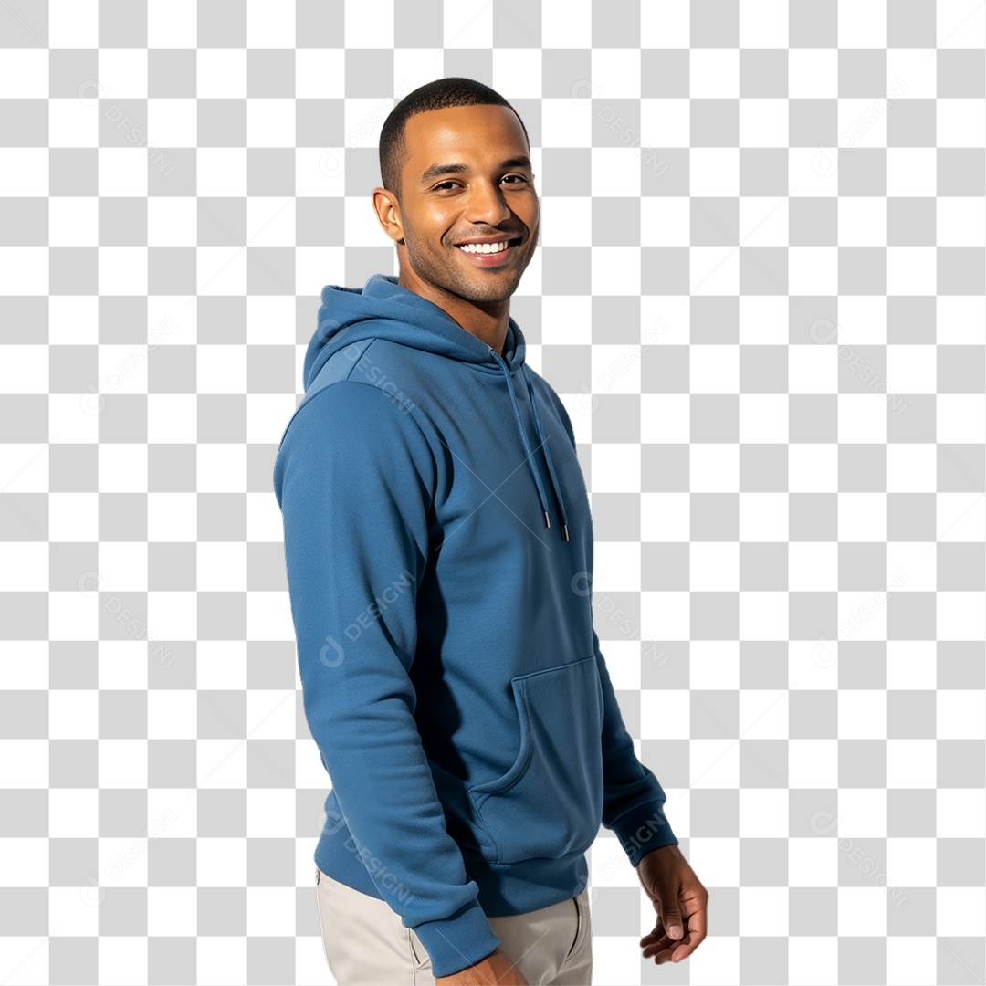 Homem Modelo Fazendo Pose para Foto PNG Transparente