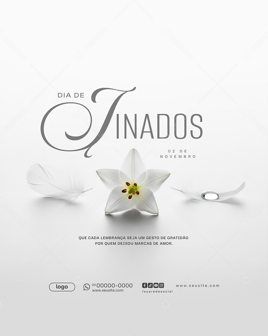 Dia de Finados 02 de Novembro Social Media PSD Editável