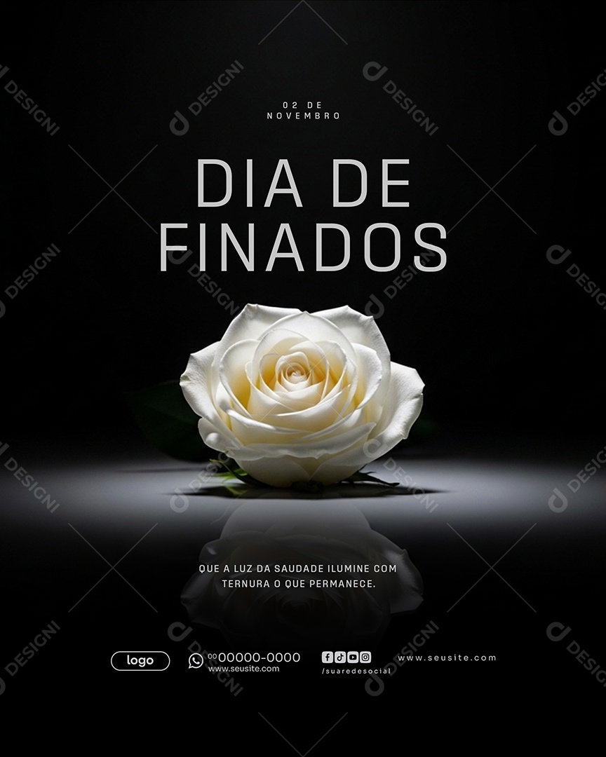 Dia de Finados 02 de Novembro Social Media PSD Editável