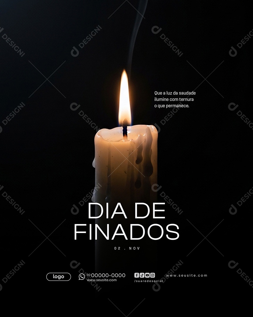 Dia de Finados 02 de Novembro Social Media PSD Editável