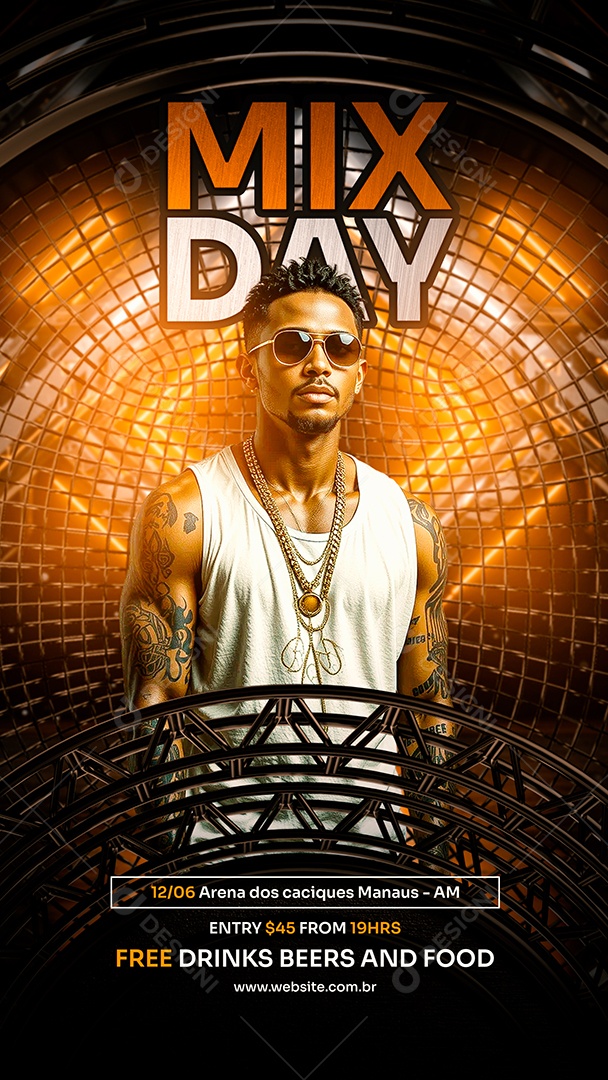 Flyer Story Mix Day Social Media PSD Editável