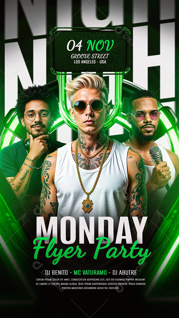 Flyer Story Monday Flyer Party Social Media PSD Editável