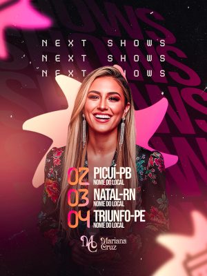 Flyer Próximos Shows Next Shows Social Media PSD Editável