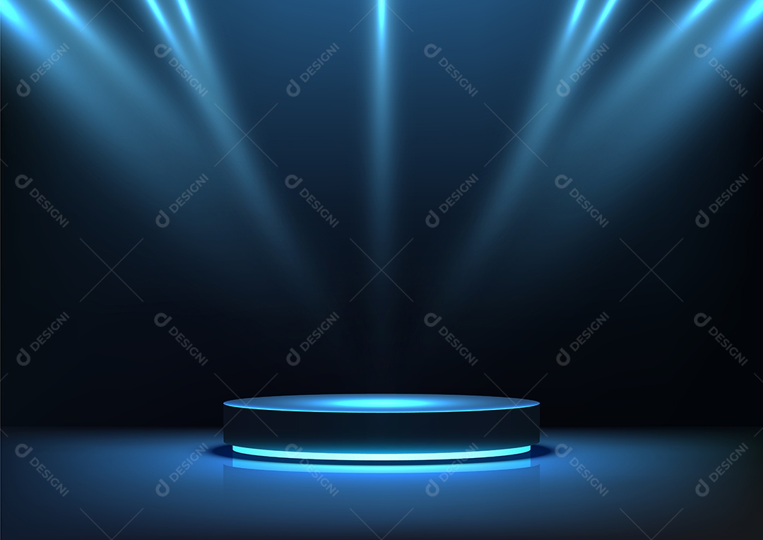 Modelo de Cenário de Pódio Vetor EPS Editável