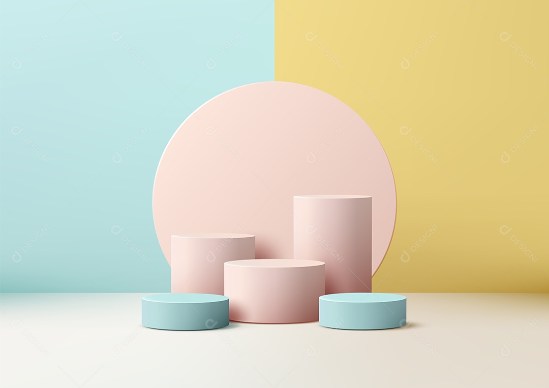 Modelo de Cenário de Pódio Vetor EPS Editável