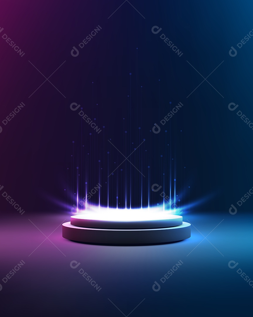 Modelo de Cenário de Pódio Ilustração Vetor EPS Editável