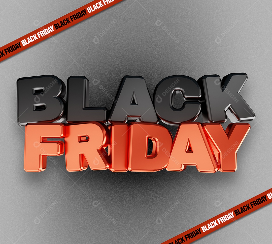 Black Friday Selo 3D para Composição PSD
