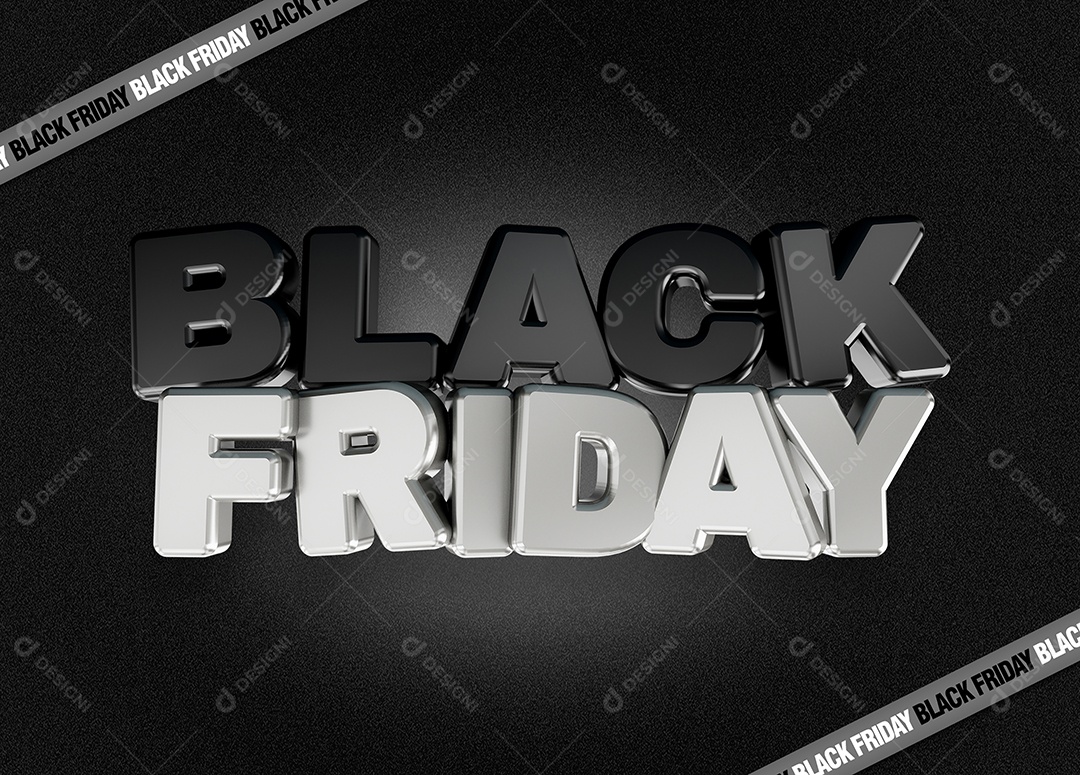 Black Friday Selo 3D para Composição PSD