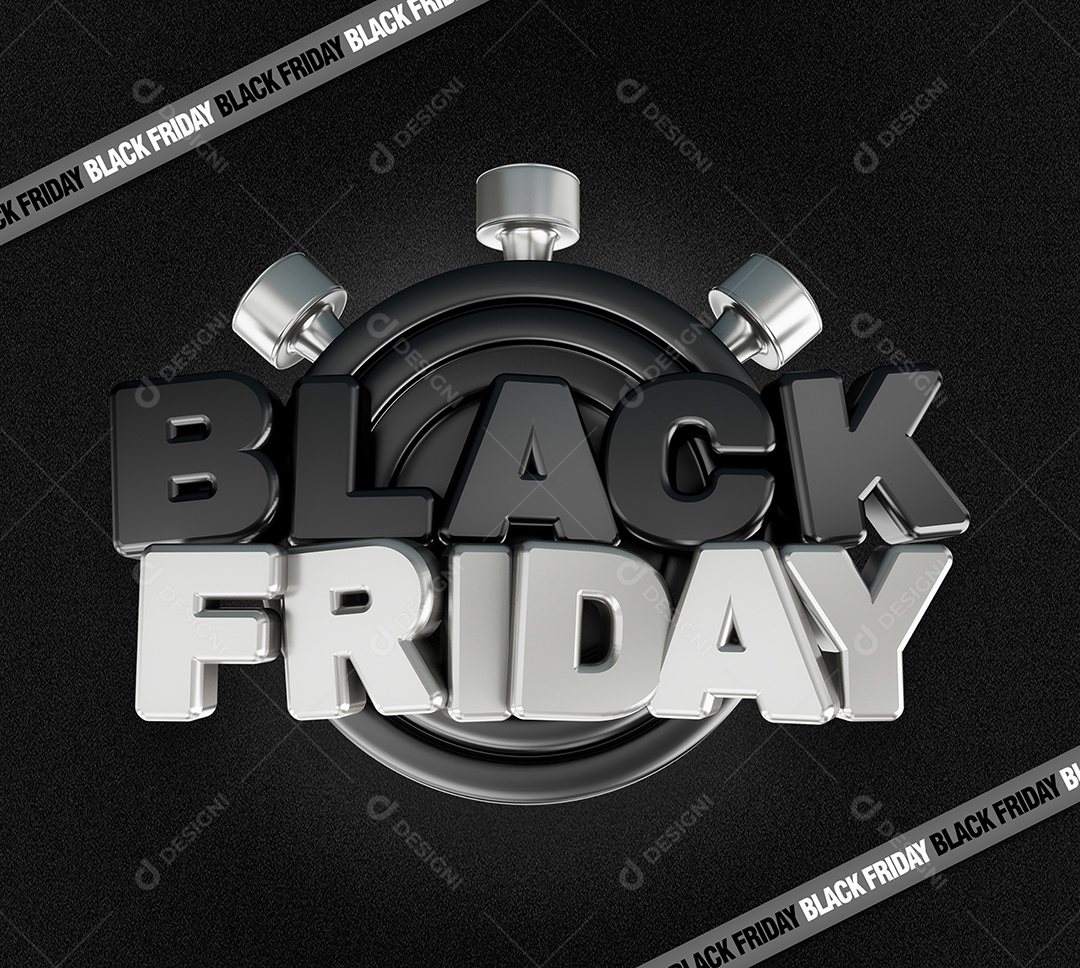 Black Friday Selo 3D para Composição PSD