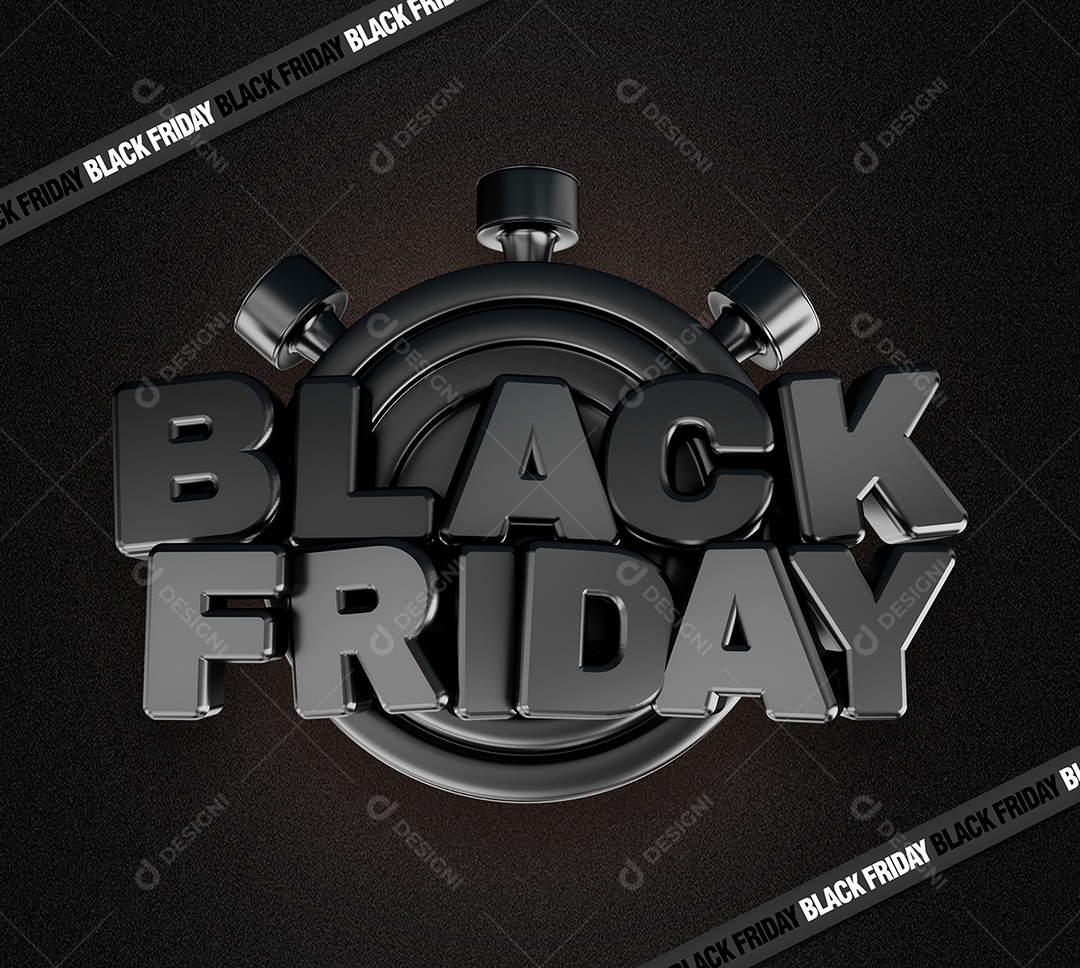 Black Friday Selo 3D para Composição PSD