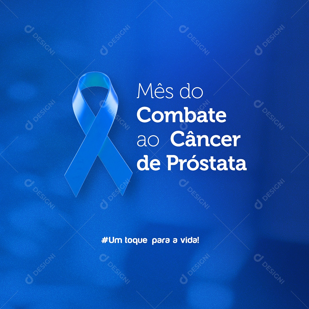 Novembro Azul Um Toque para a Vida Social Media PSD Editável