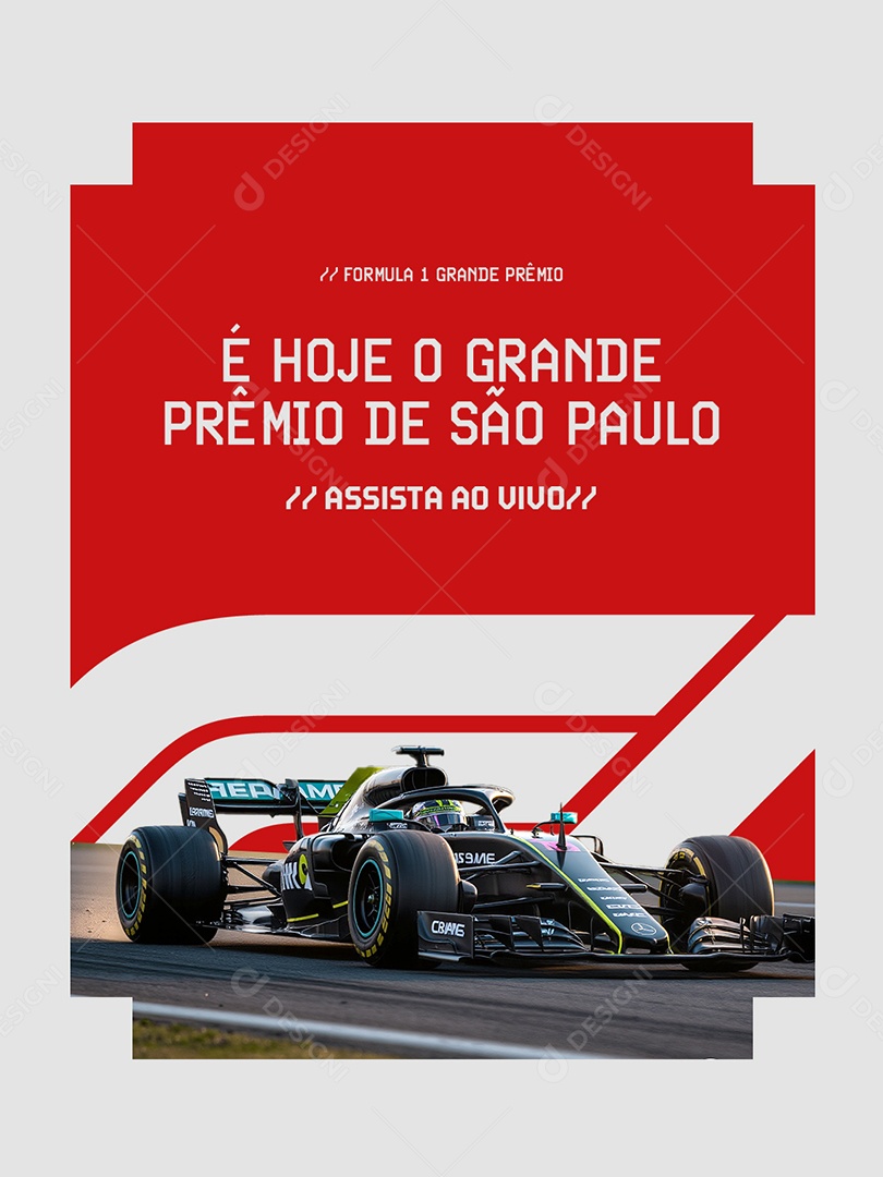 Formula 1 Grande Prêmio é Hoje Social Media PSD Editável