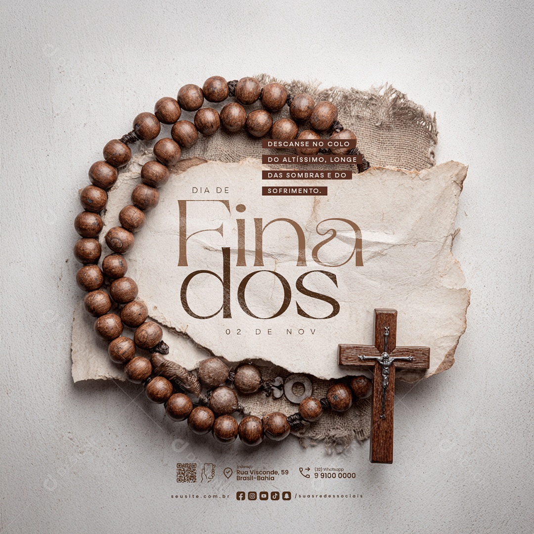Dia de Finados 02 de Novembro Social Media PSD Editável